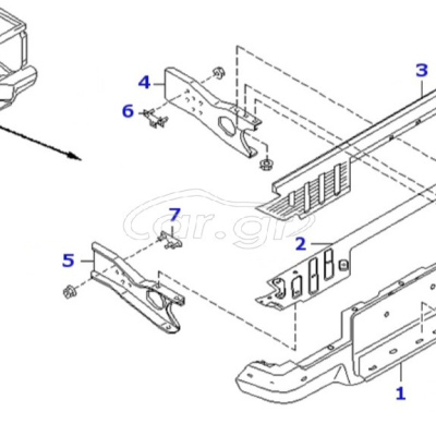 ΕΠΕΝΔΥΣΗ ΠΡΟΦΥΛΑΚΤΗΡΑ ΠΙΣΩ (ΑΝΩ ΜΕΡΟΣ) NAVARA D22 85064-VK000