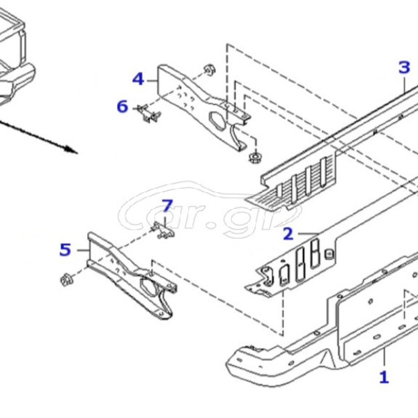 ΕΠΕΝΔΥΣΗ ΠΡΟΦΥΛΑΚΤΗΡΑ ΠΙΣΩ (ΑΝΩ ΜΕΡΟΣ) NAVARA D22 85064-VK000